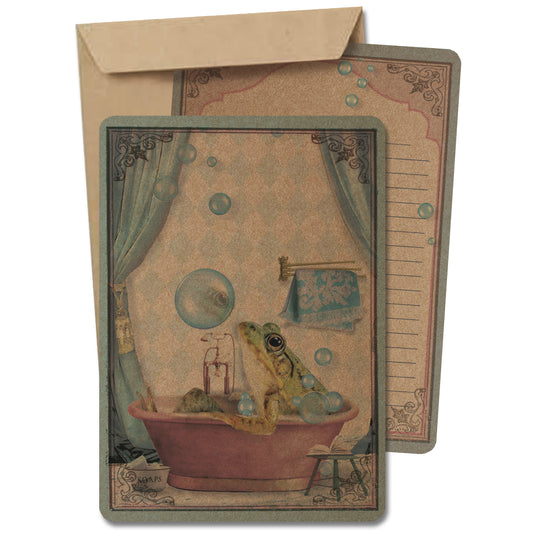 A5 Kraft Prent 'Badderkikker'