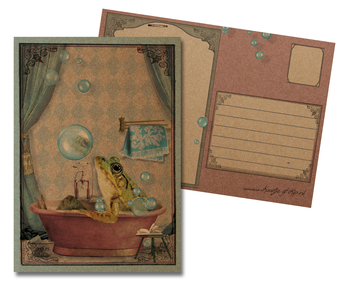 Postcard Bath Frog