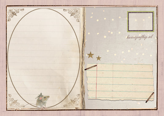 Kerst Postkaart 'Romantische Kerstboom'