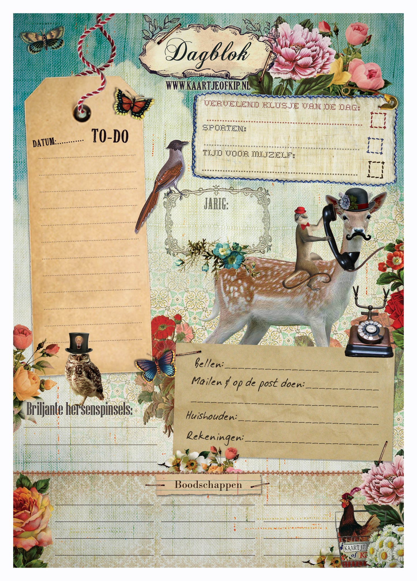 A5 notepad 'Day block'