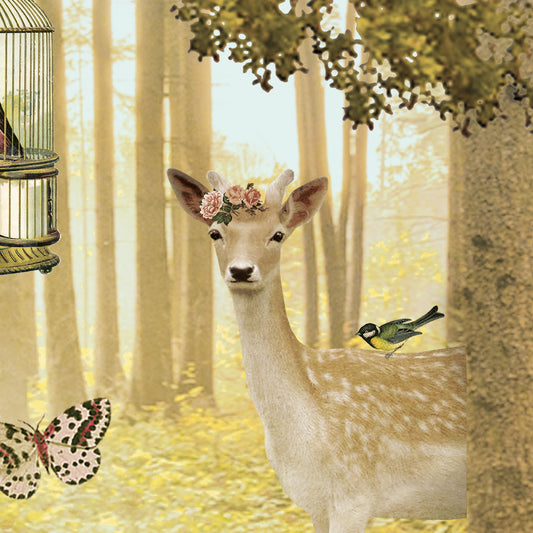 Behang Dierenbos 'Roze'