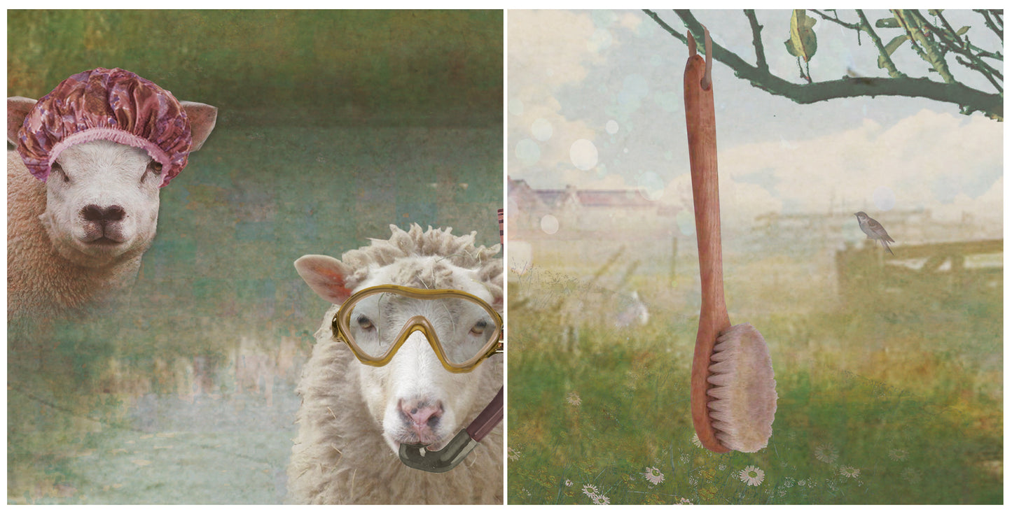 Behang Schapen 'Roze' <190 cm breed>