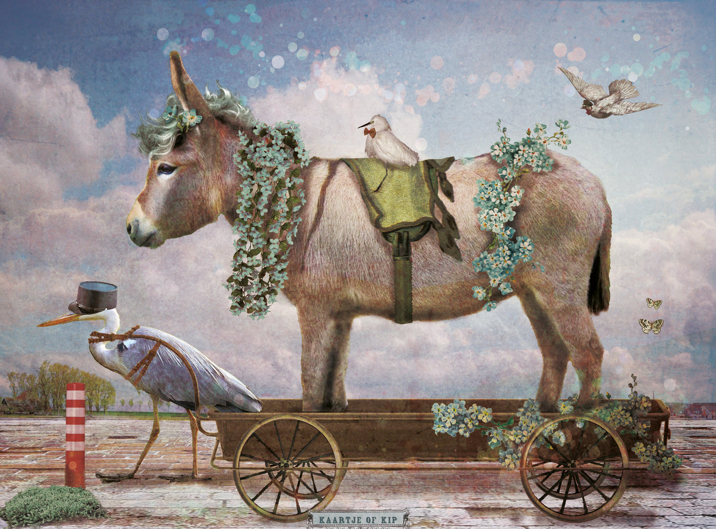 Poster Donkey cart