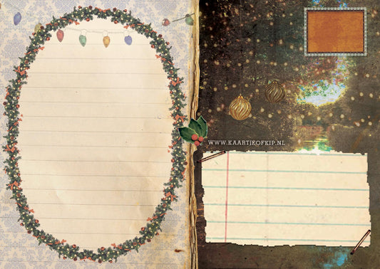 Kerst Postkaart 'Kerstzwaan'