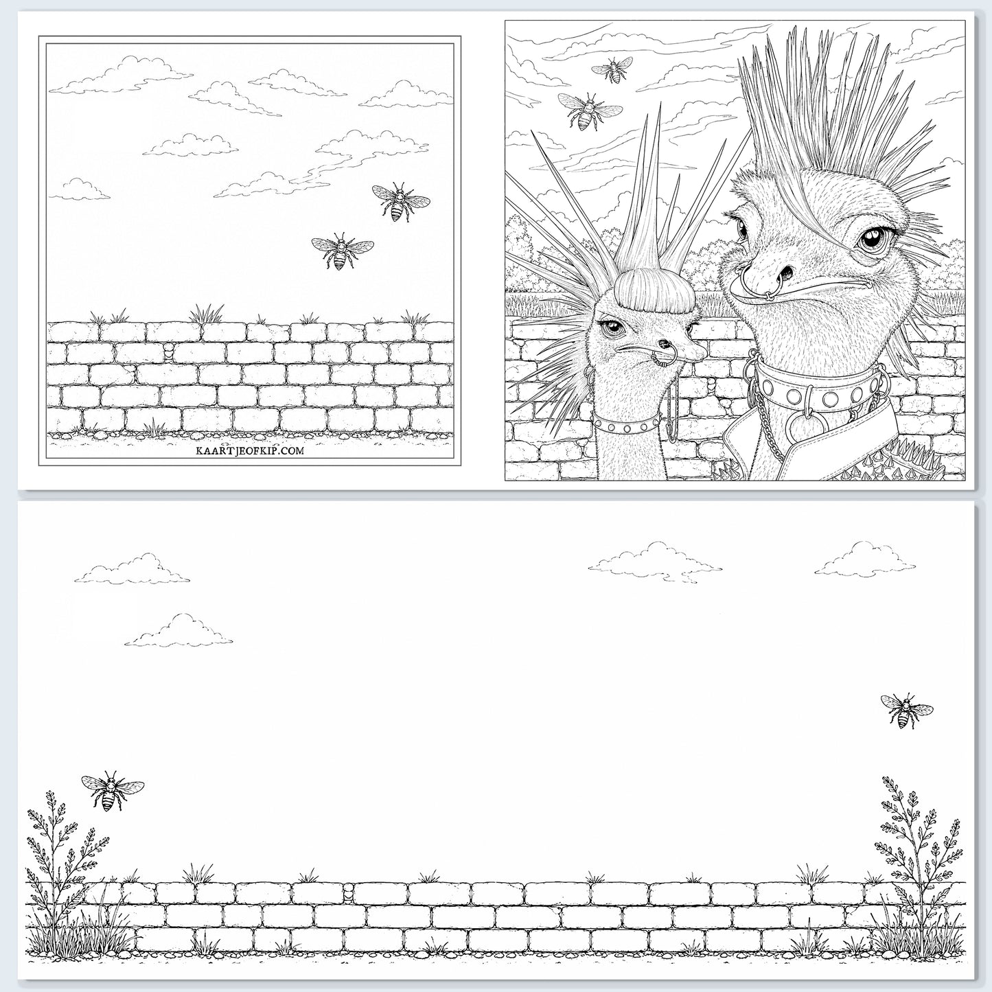 Colouring Card Punk