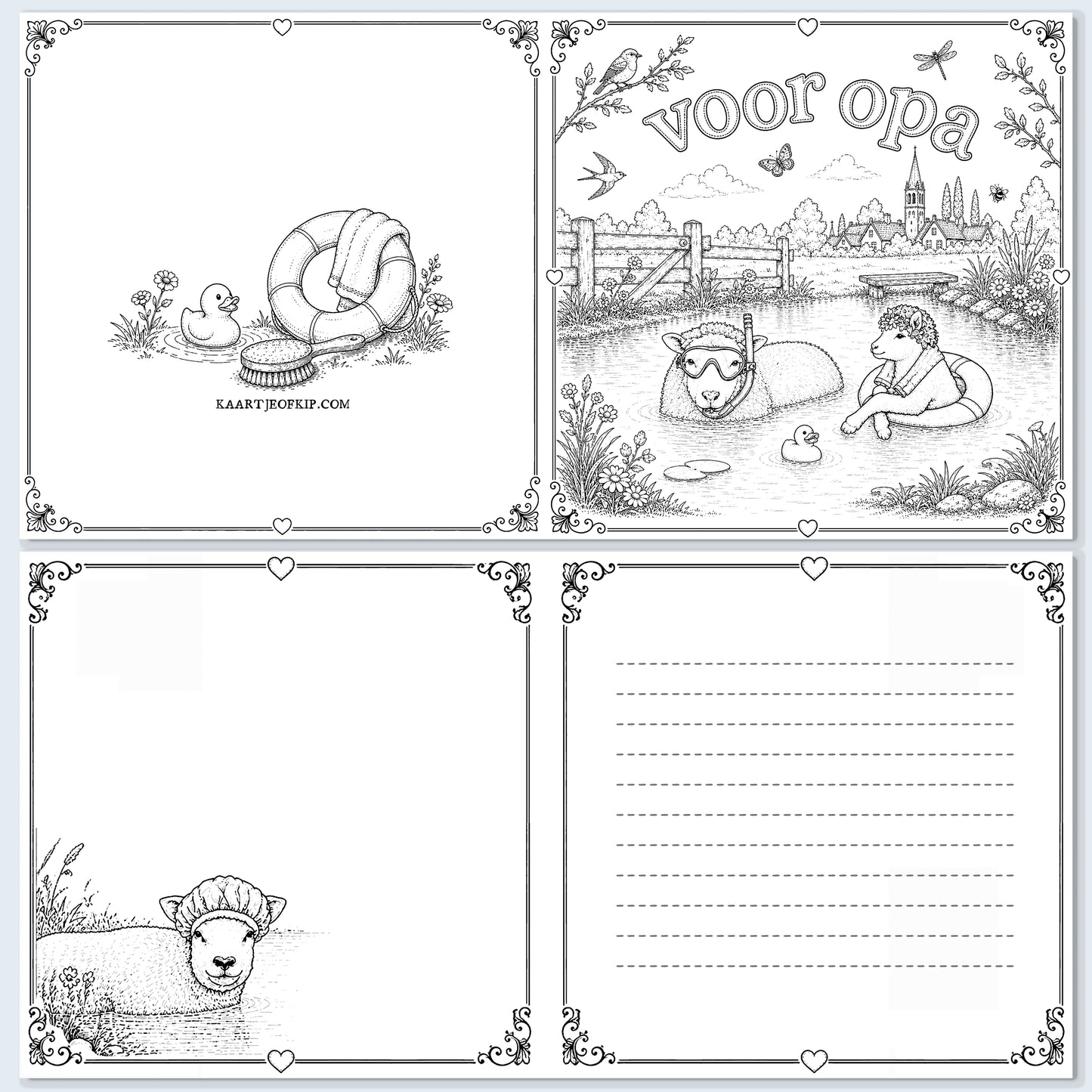Colouring Card 'For Grandpa'