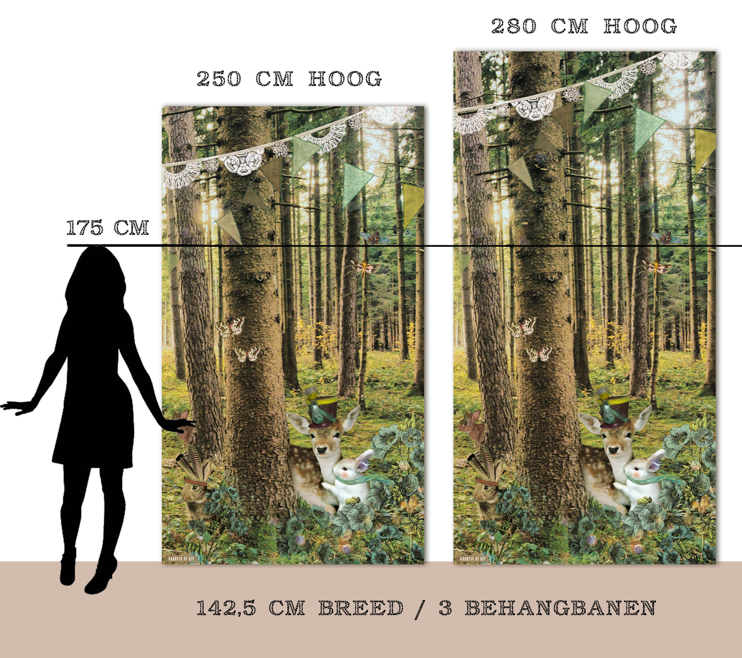 Wallpaper Cuddly Forest <142.50 cm wide>