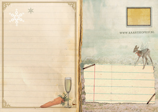 Kerst Postkaart 'Konijn'