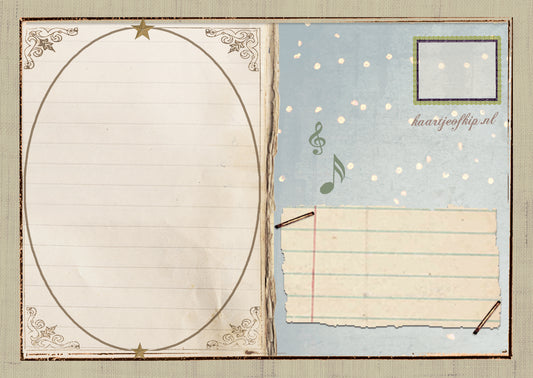 Kerst Postkaart 'Romantische Kerstmuziek'