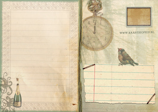 Nieuwjaars Postkaart 'Proost'