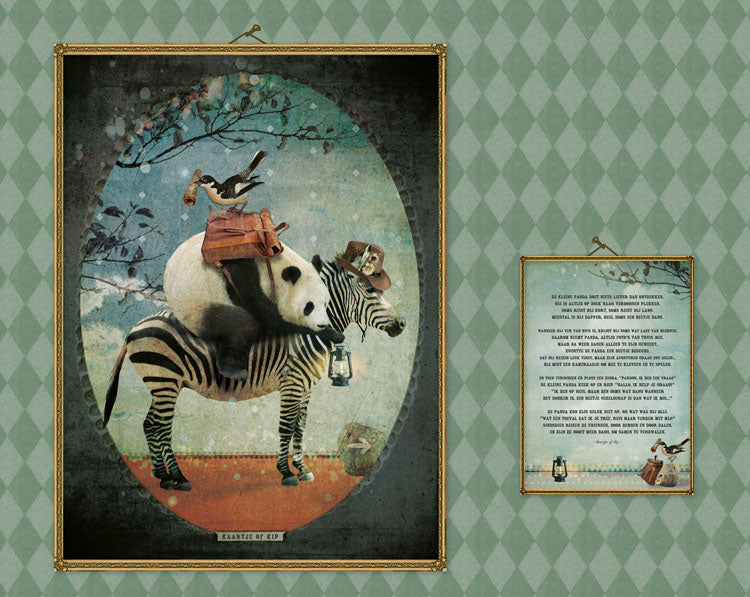 Poster Panda 'donker'