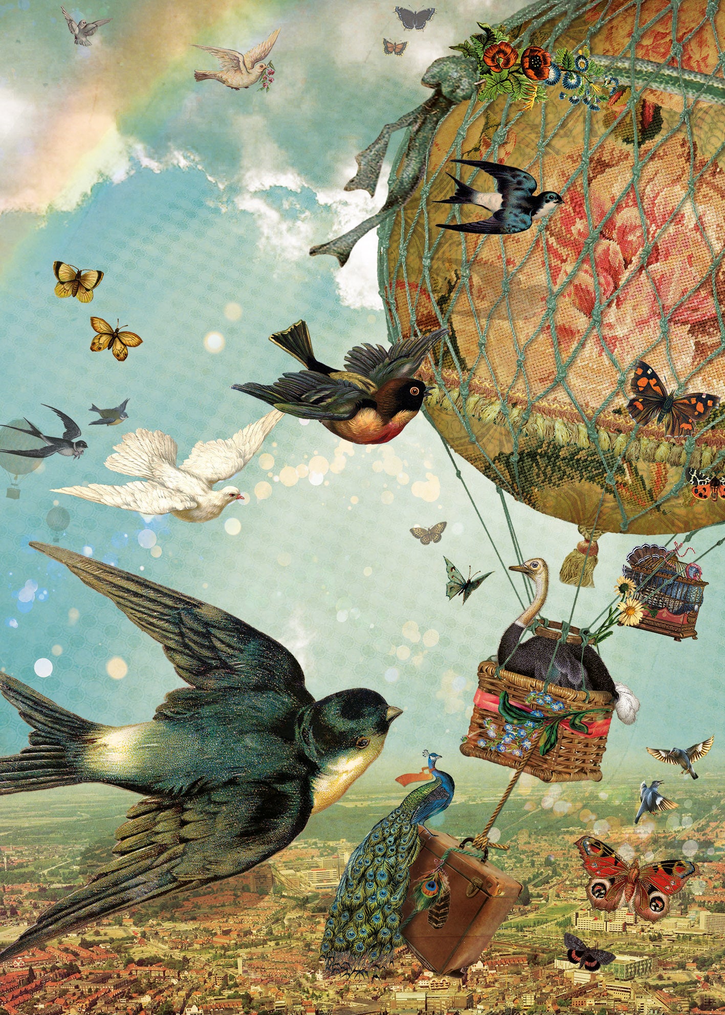 Garden poster Bird flight
