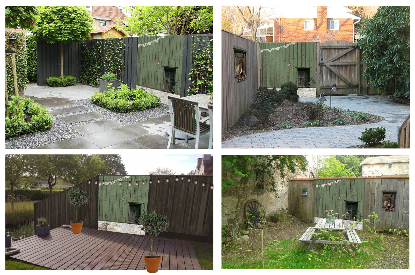 Fence tarpaulin Wooden Fence 'Mint'