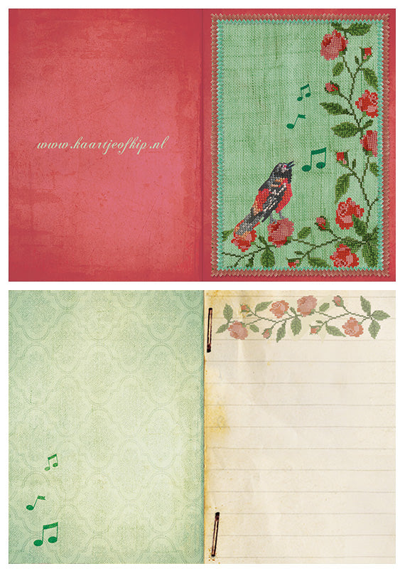 Kadokaartje Vrolijke Vogel