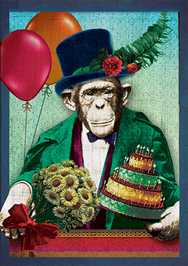 Kadokaartje Felicitatie Aap