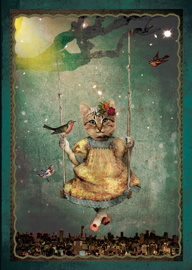 Kadokaartje Schommelpoesje