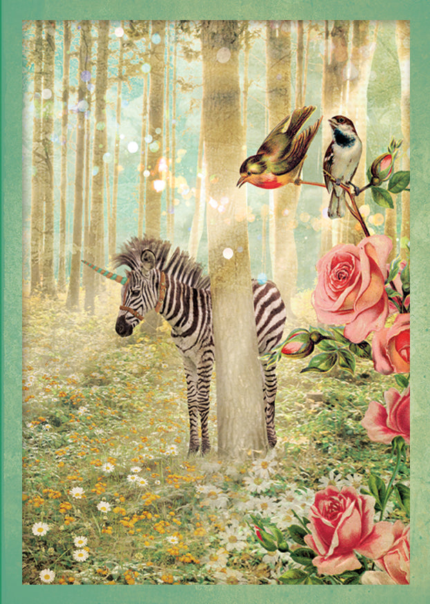 Kadokaartje Zebra in 't Bos