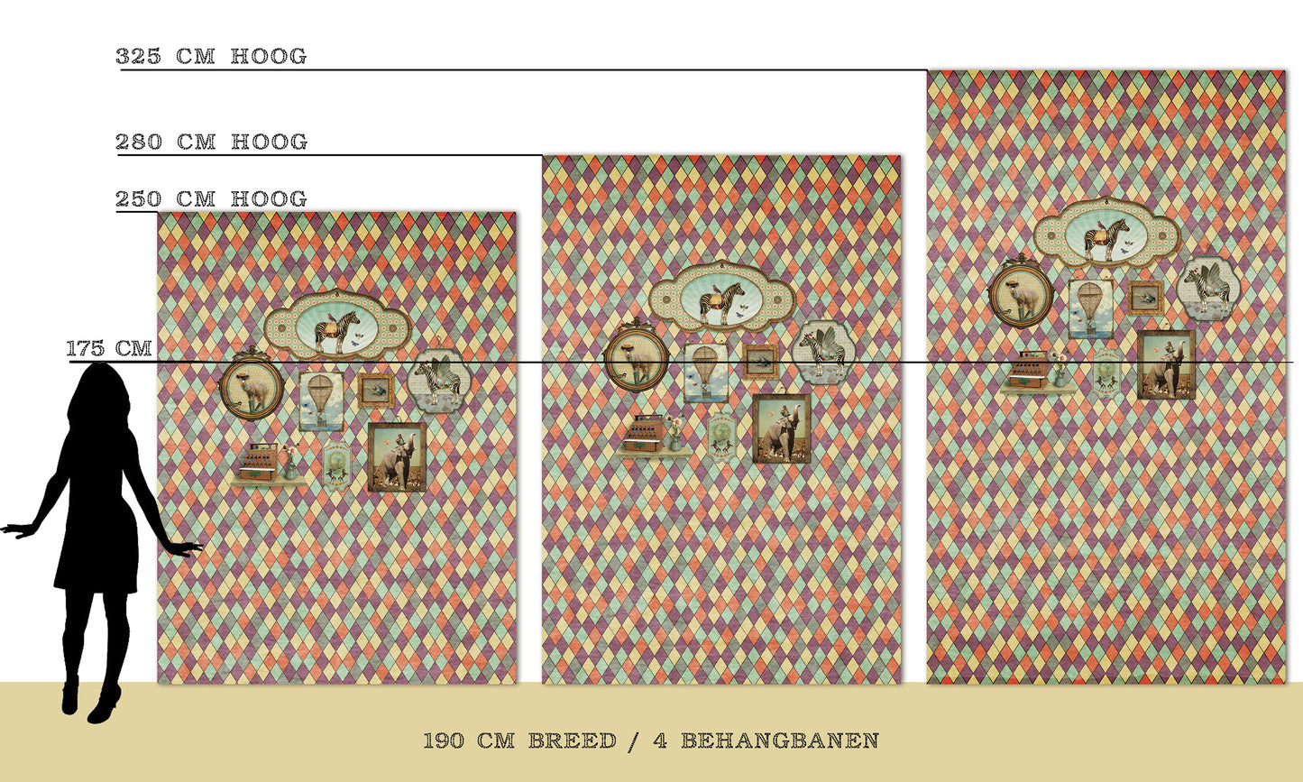 Behang Wieber 'Multi' <190 cm breed>