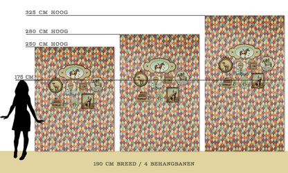 Behang Wieber 'Multi' <190 cm breed>