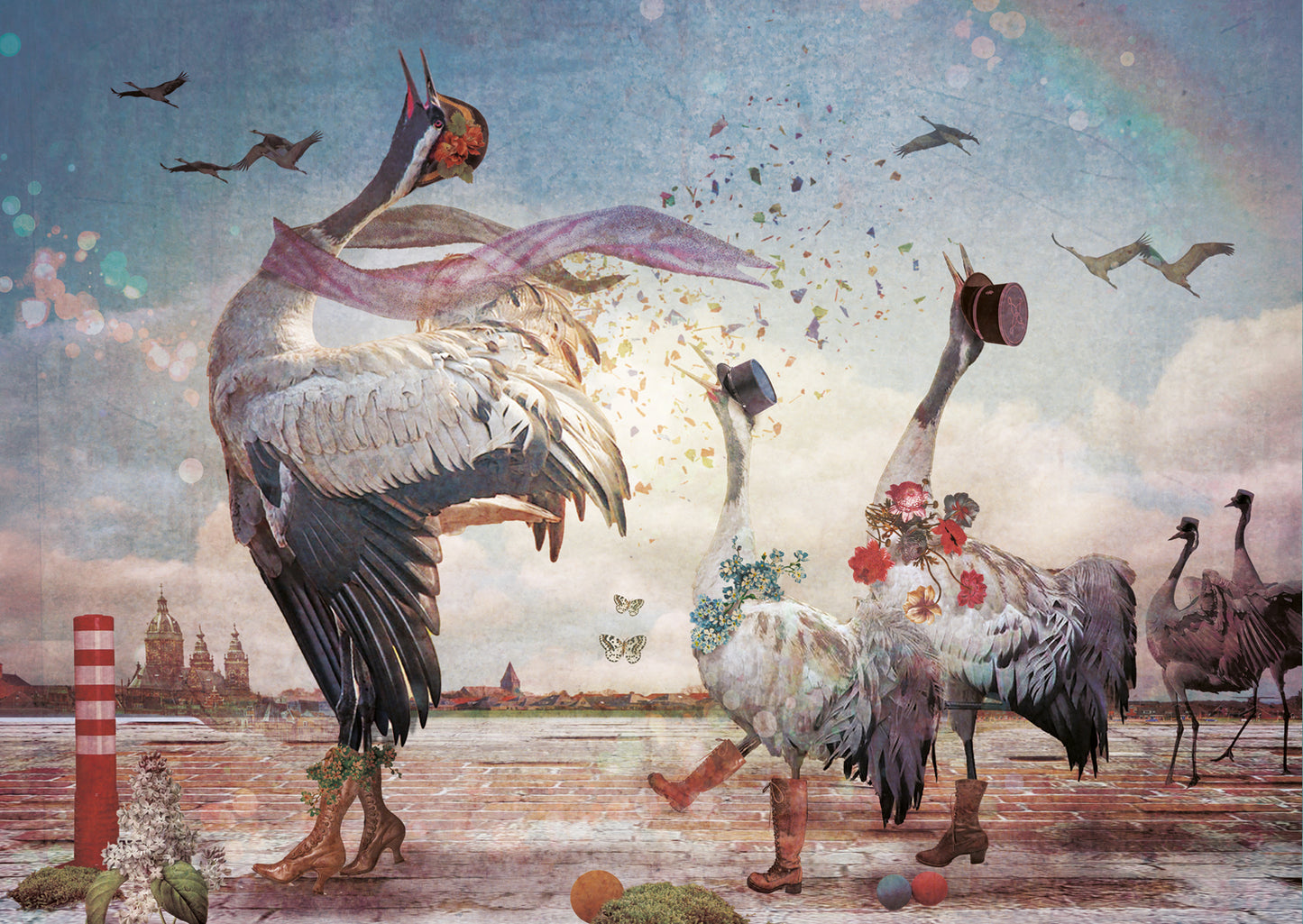 Ansichtkaart Kraanvogels