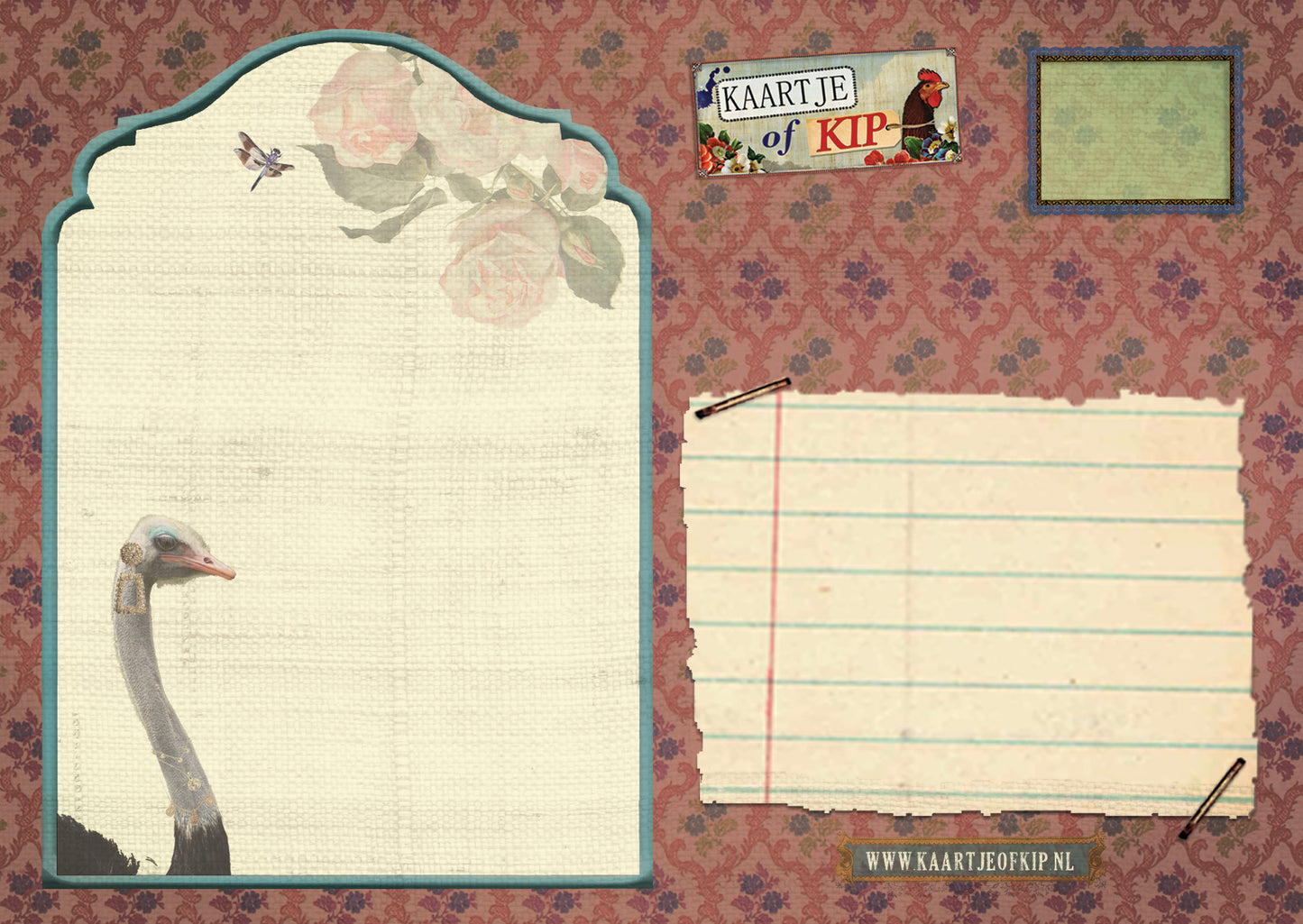 Ansichtkaart Vogelfamilie