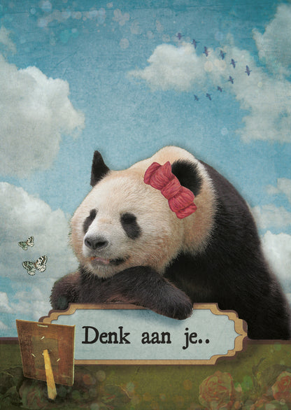 Ansichtkaart Denk aan je..