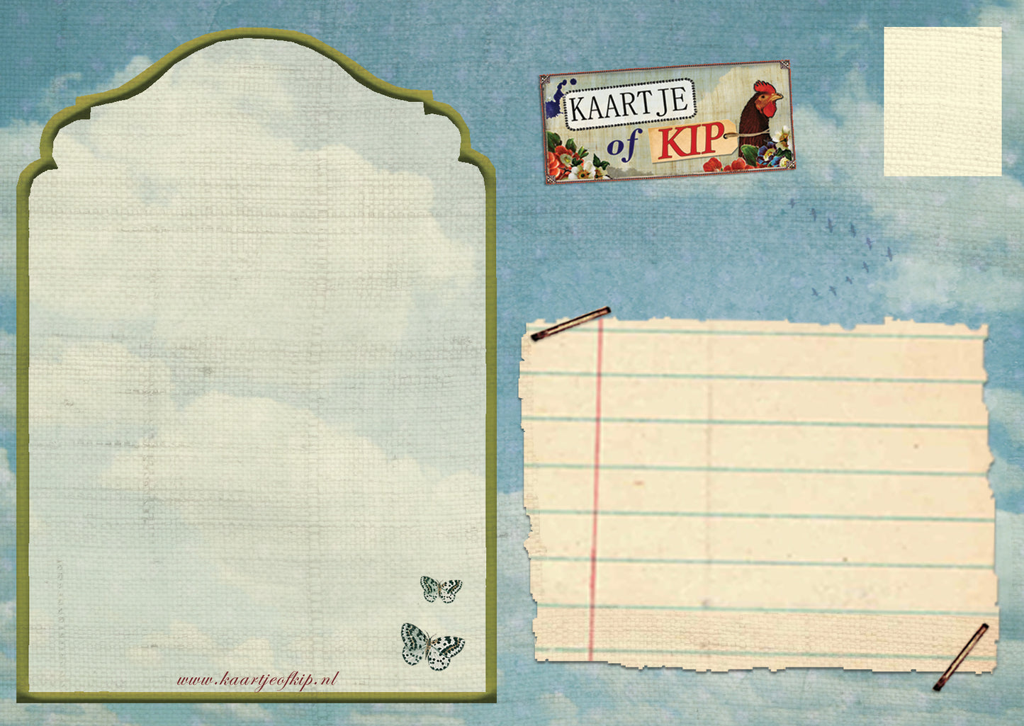 Ansichtkaart Denk aan je..