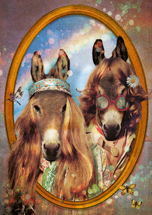 Ansichtkaart Hippie's