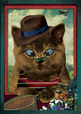 Kadokaartje Vlinder Poes