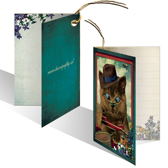 Kadokaartje Vlinder Poes