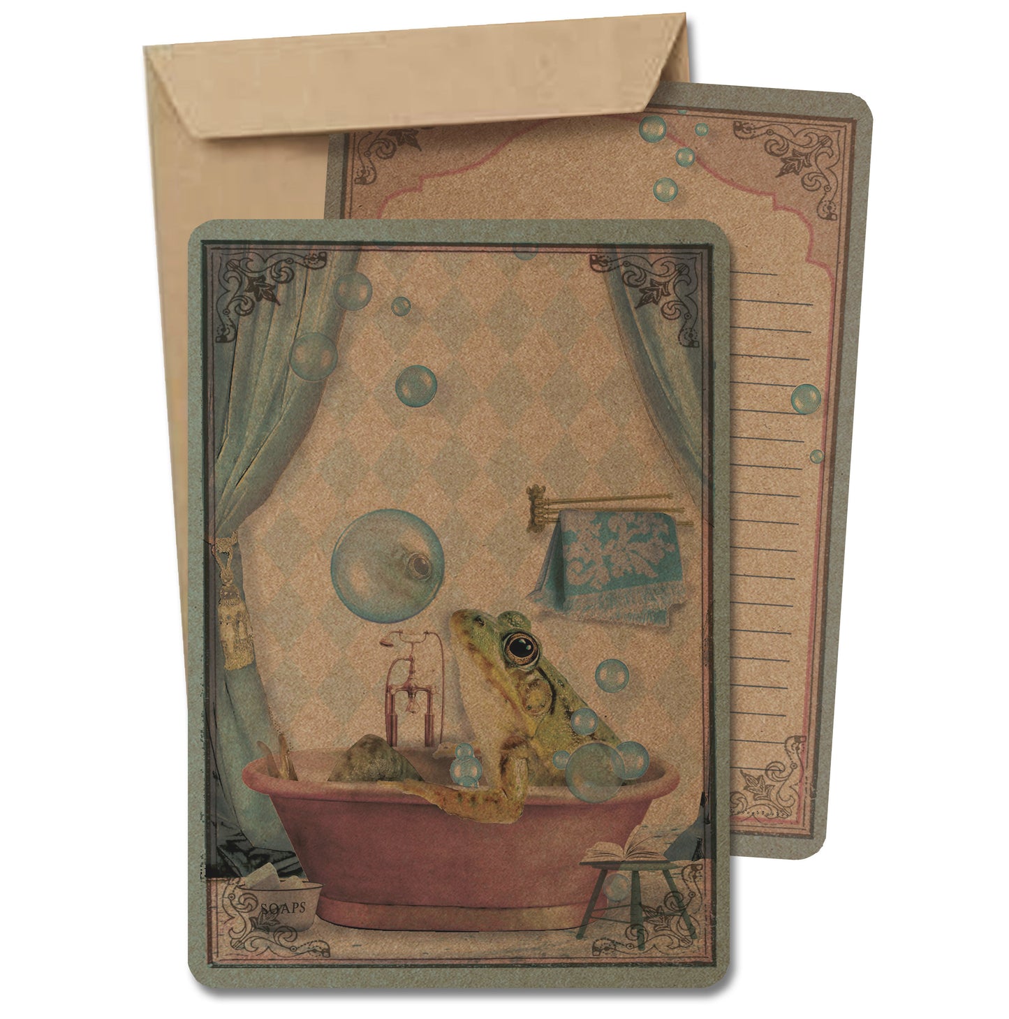 A5 Kraft Prent 'Badderkikker'