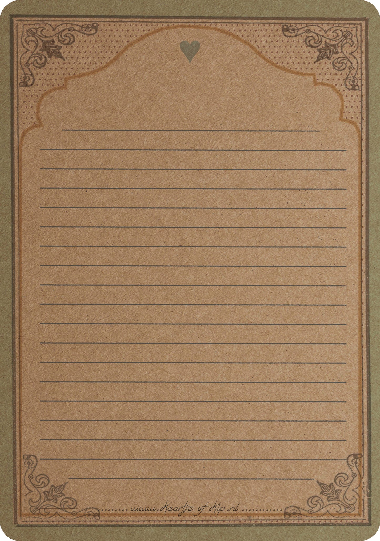 A5 Kraft Prent 'Vossendate'