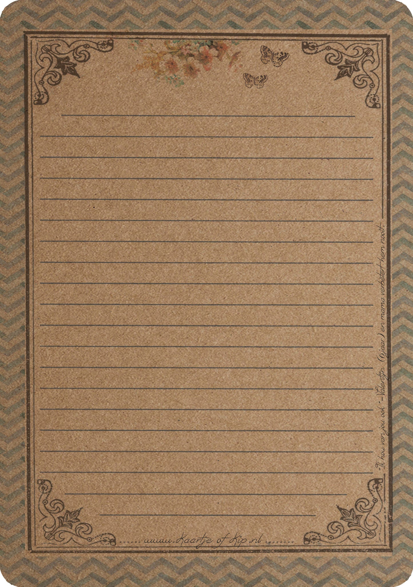 A5 Kraft Prent 'Ik hou van jou ook'