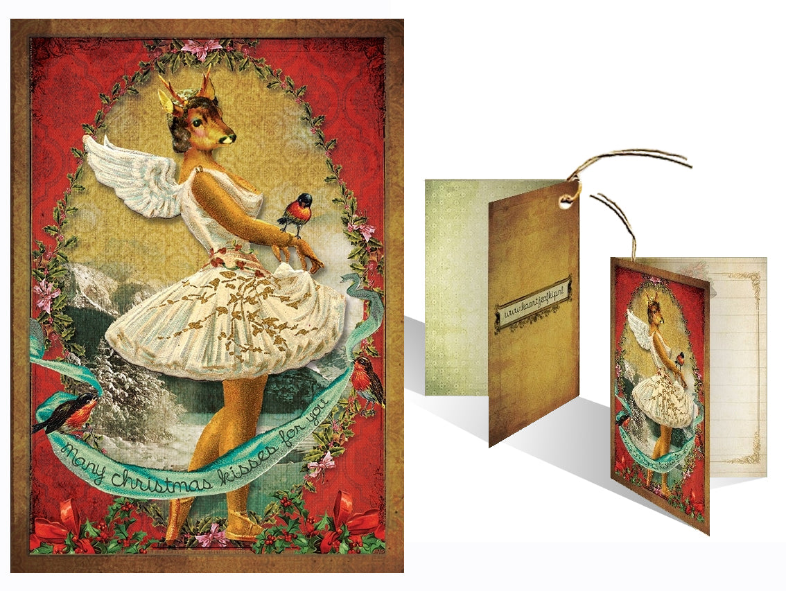 Kerst Kadokaartje 'Angel Deer'