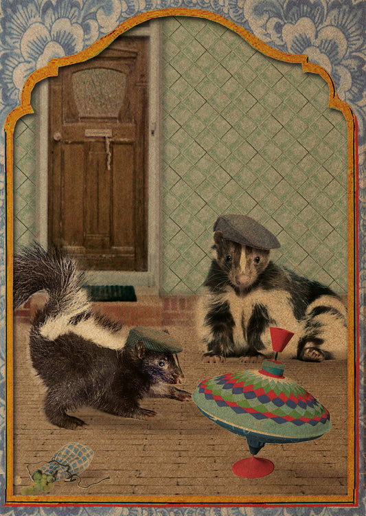 Ansichtkaart Stinkdiertjes