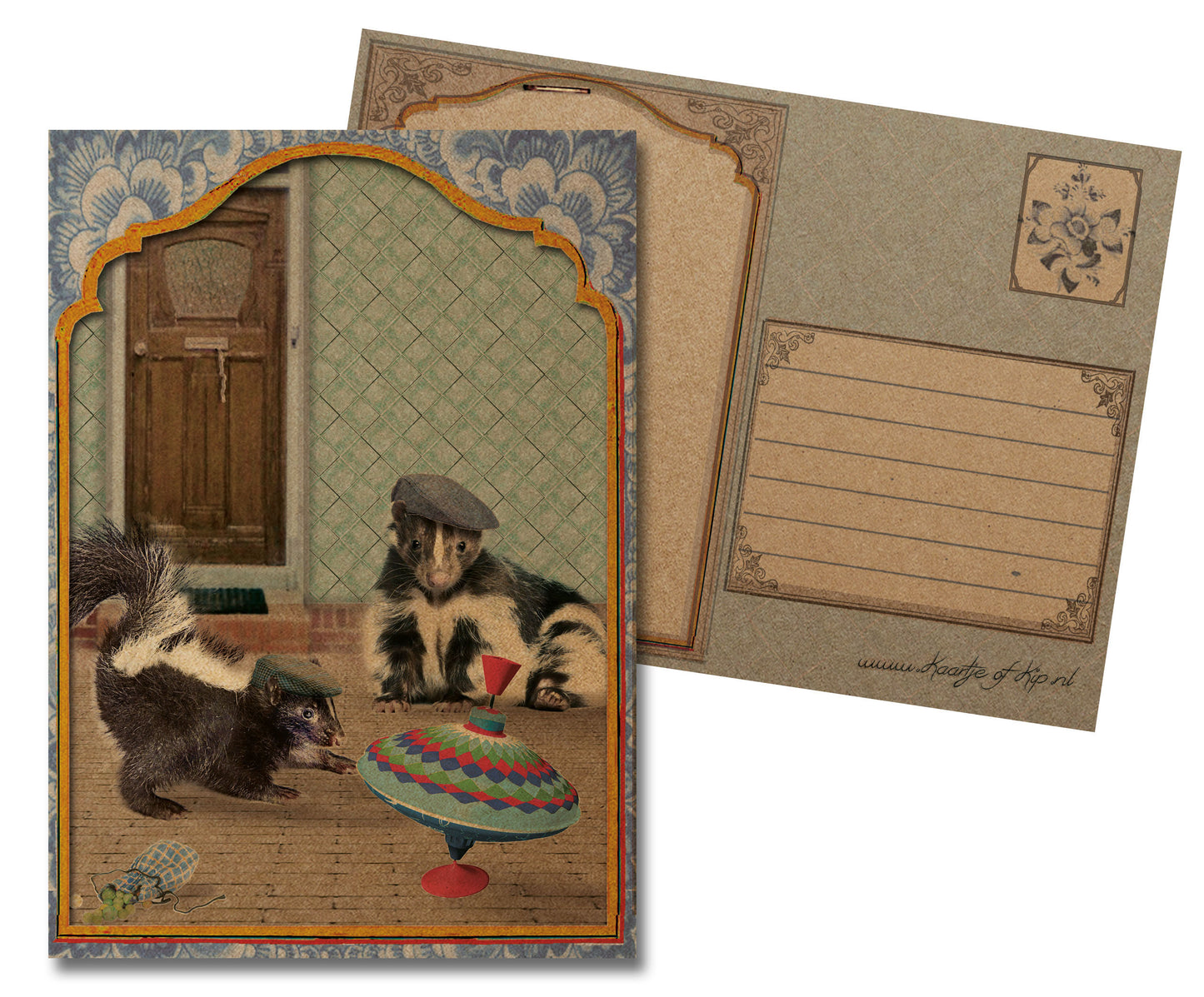 Ansichtkaart Stinkdiertjes