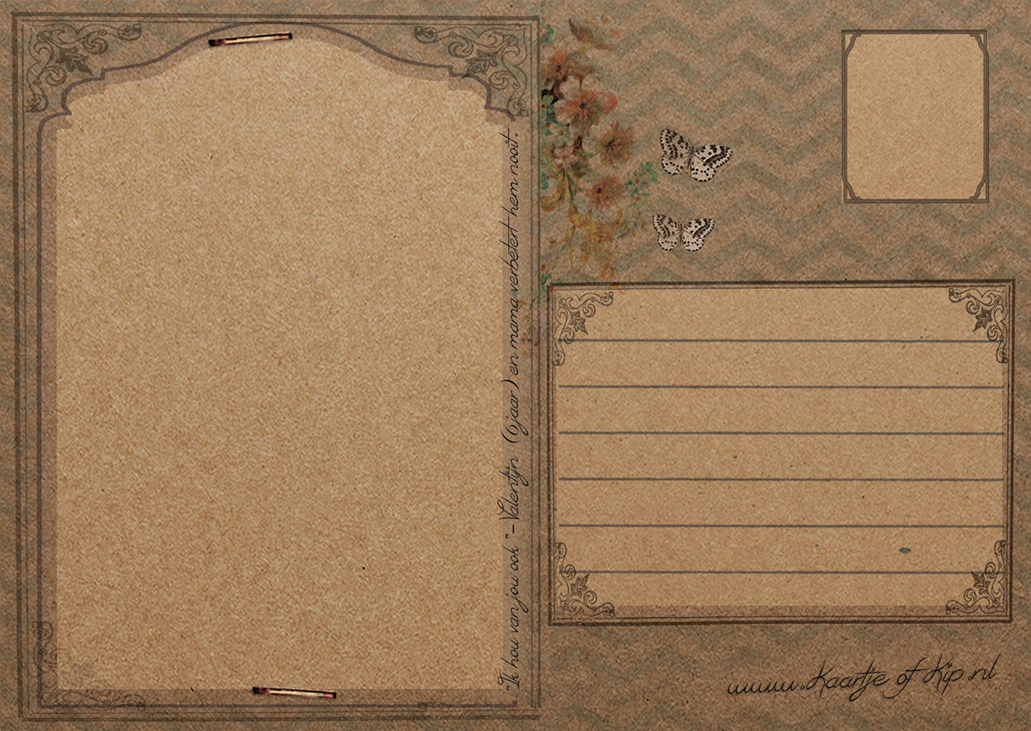 Ansichtkaart Ik hou van jou ook..