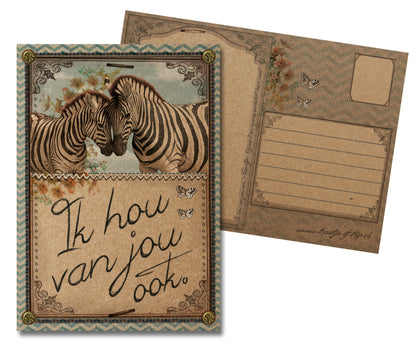 Ansichtkaart Ik hou van jou ook..