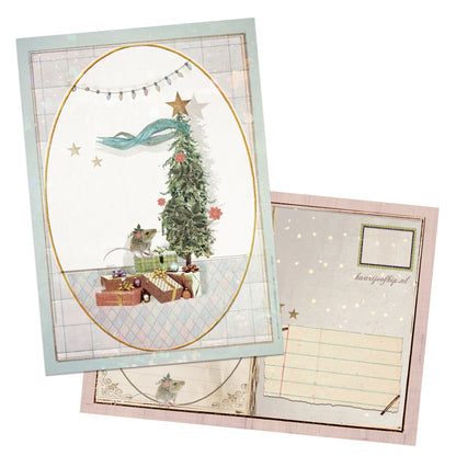Kerst Postkaart 'Romantische Kerstboom'