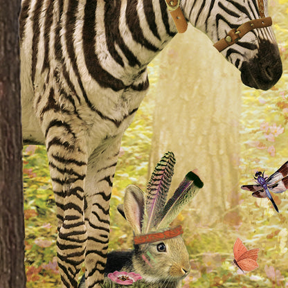 Behang Dierenbos 'Roze'