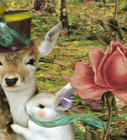 Behang Dierenbos 'Roze'