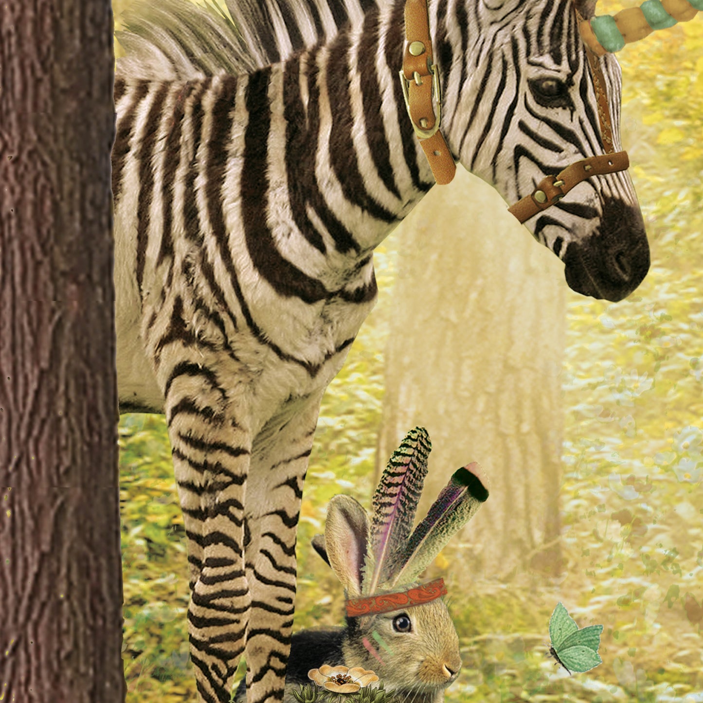 Behang Zebra & Hert <285 cm breed>