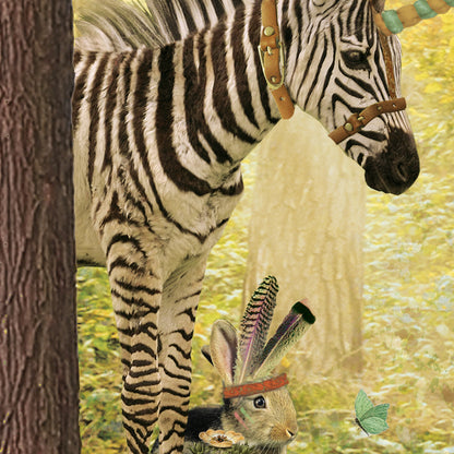 Behang Zebra & Hert <285 cm breed>