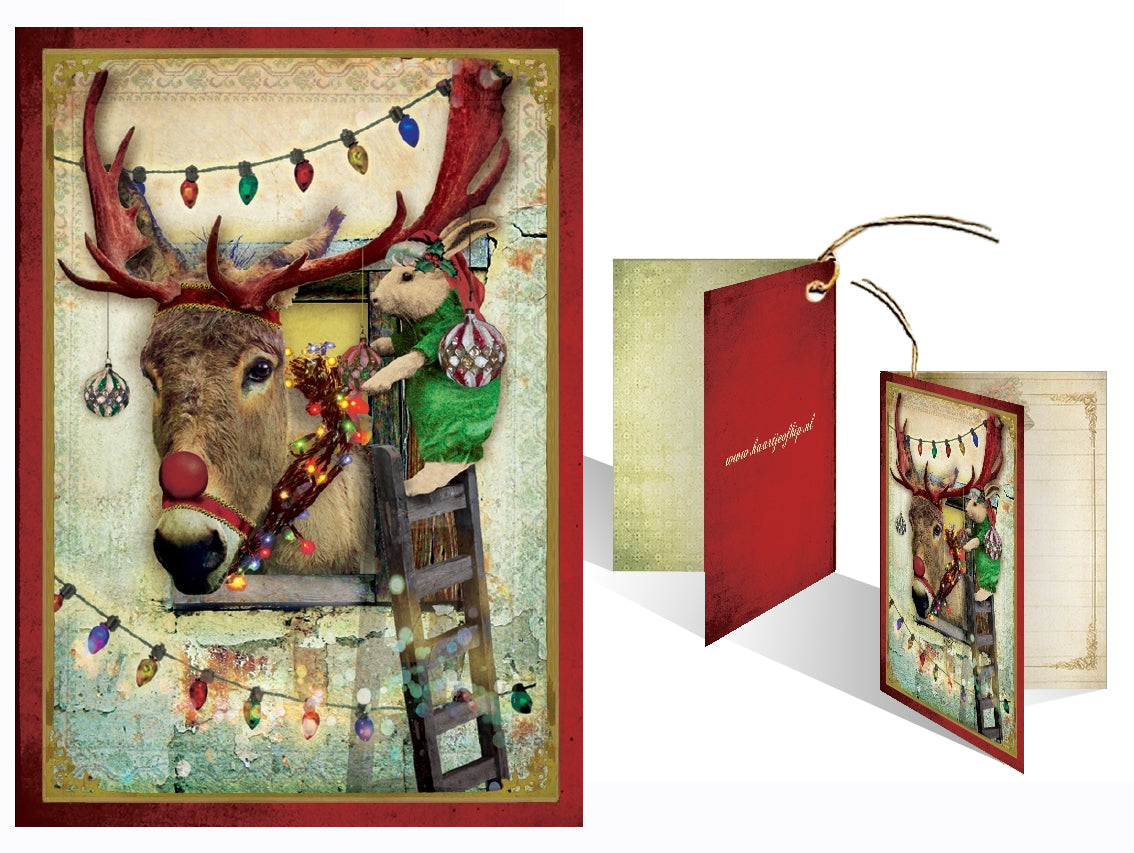 Kerst Kadokaartje 'Ezel'