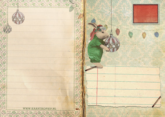 Kerst Postkaart 'Ezel'