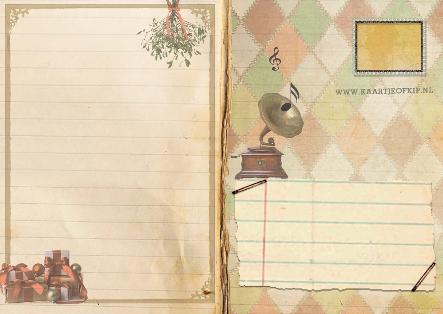 Kerst Postkaart 'Hazenwals'