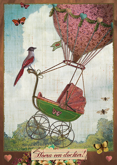 Ansichtkaart Hoera een Dochter!