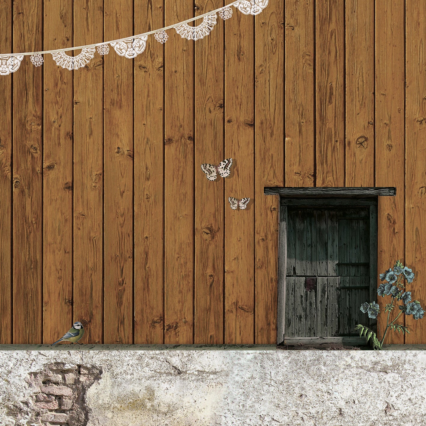 Schuttingzeil Houten Schutting 'Bruin'