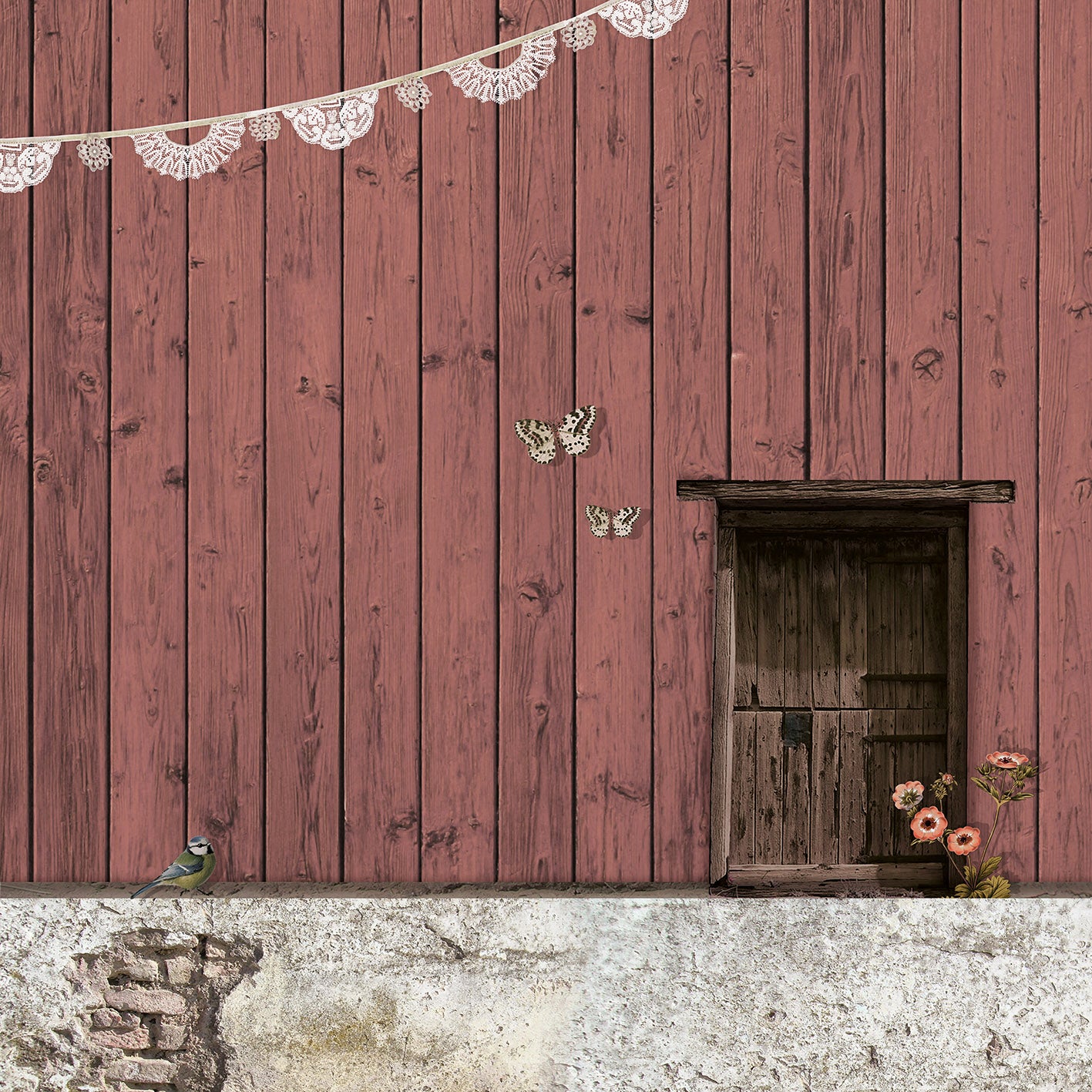 Schuttingzeil Houten Schutting 'Roze'