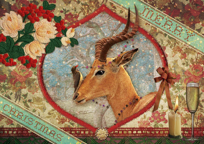 Kerst Postkaart 'Antilope'